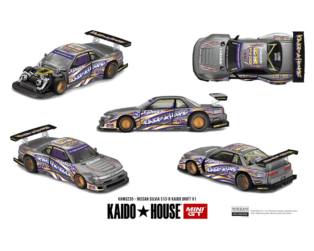 Kaido House x Mini GT 1:64 Nissan Silvia S13-R Kaido Drift V1