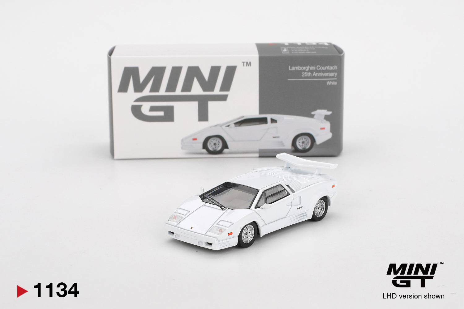 Mini GT 1:64 Lamborghini Countach 25th Anniversary White