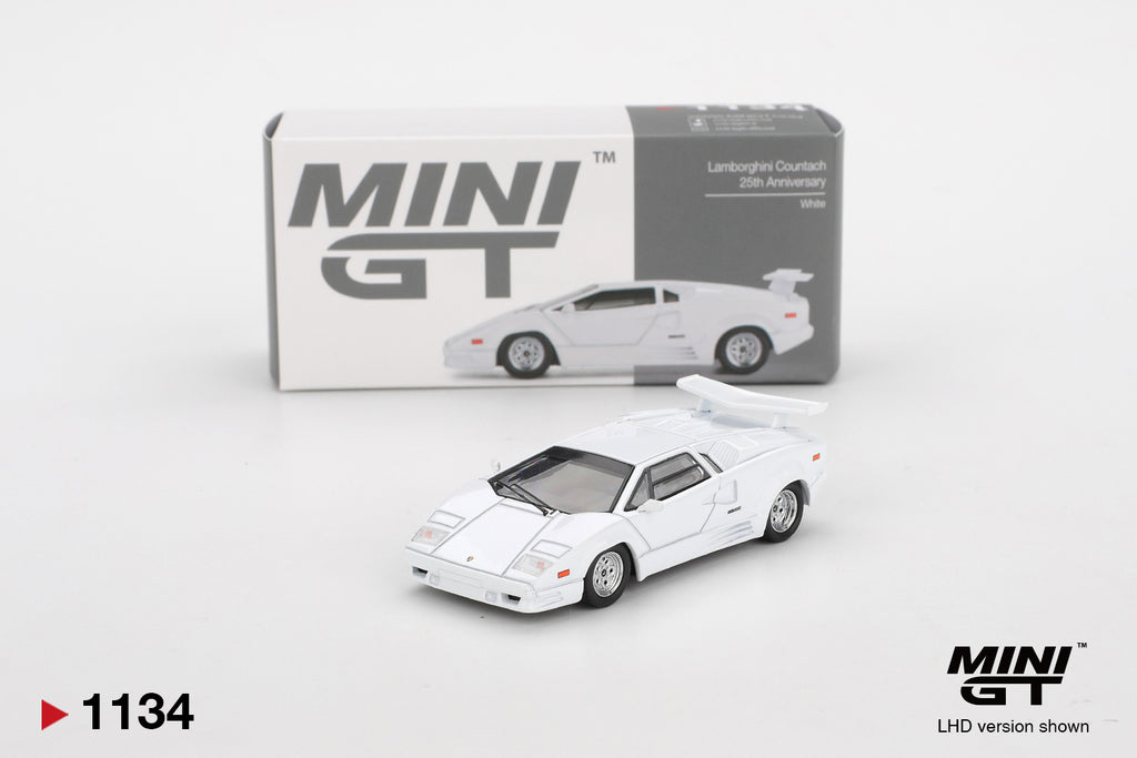 Mini GT 1:64 Lamborghini Countach 25th Anniversary White
