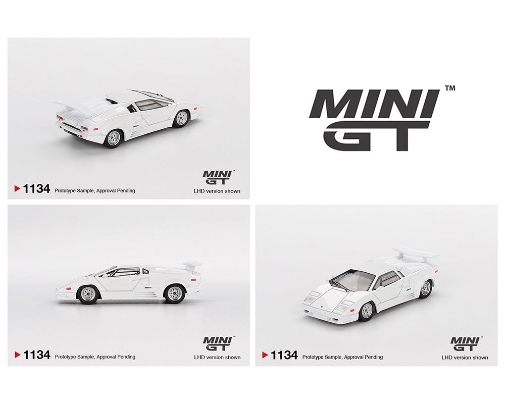Mini GT 1:64 Lamborghini Countach 25th Anniversary White