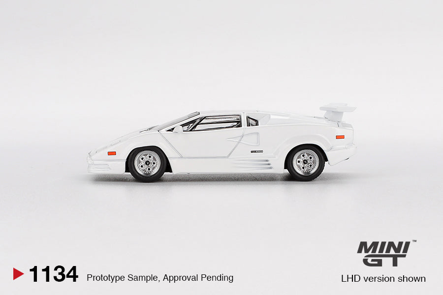 Mini GT 1:64 Lamborghini Countach 25th Anniversary White