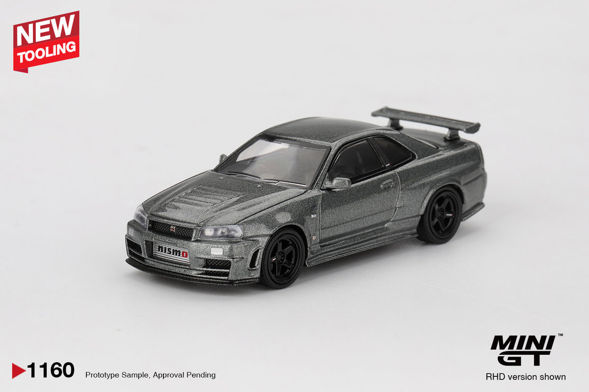 Mini GT 1:64 Nissan Skyline GT-R Dark Metal Gray (NISMO BNR34 CRS Version)