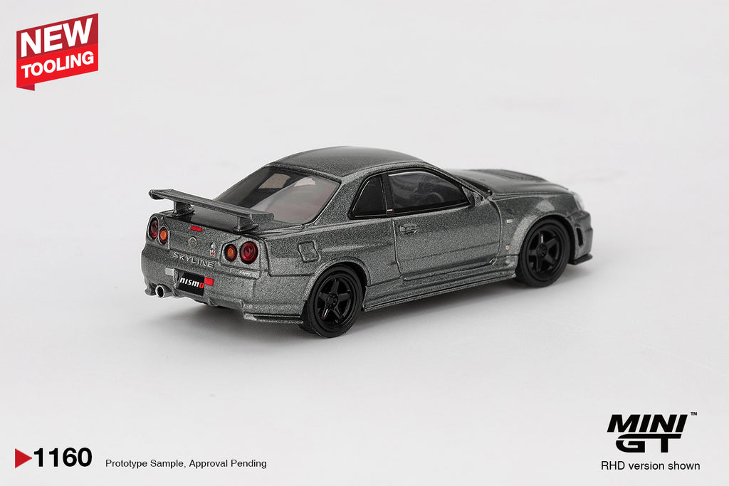 Mini GT 1:64 Nissan Skyline GT-R Dark Metal Gray (NISMO BNR34 CRS Version)