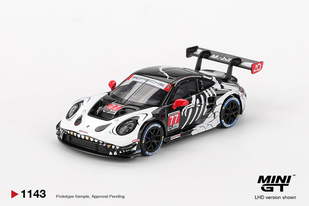 Mini GT 1:64 Porsche 911 GT3 R #77 AO Racing "Skeleton Rexy" 2025 IMSA Petit Le Mans