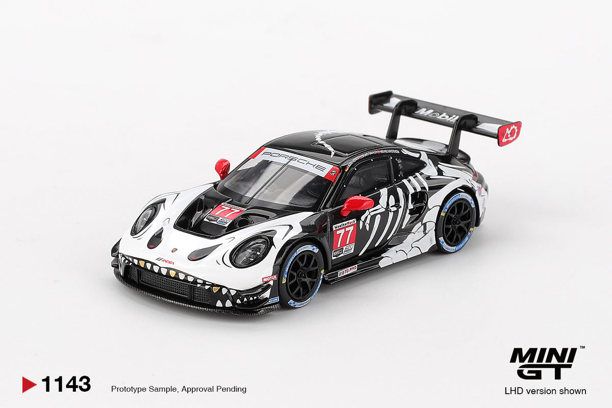 Mini GT 1:64 Porsche 911 GT3 R #77 AO Racing "Skeleton Rexy" 2025 IMSA Petit Le Mans