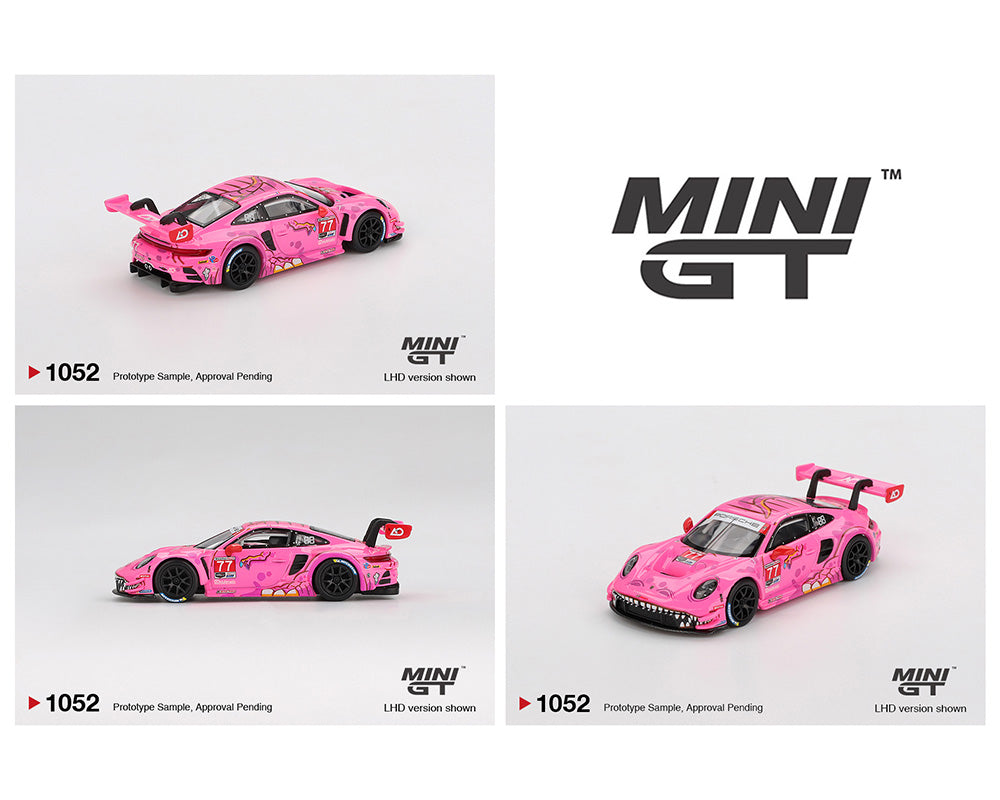 Mini GT Porsche 911 GT3 R #77 AO Racing "Roxy" 2024 IMSA Road America Pink