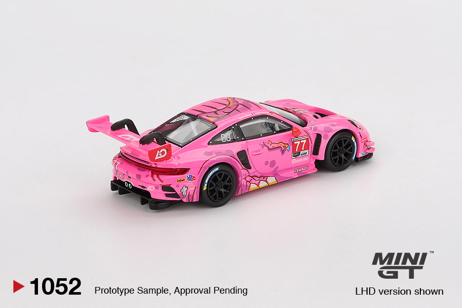 Mini GT Porsche 911 GT3 R #77 AO Racing "Roxy" 2024 IMSA Road America Pink