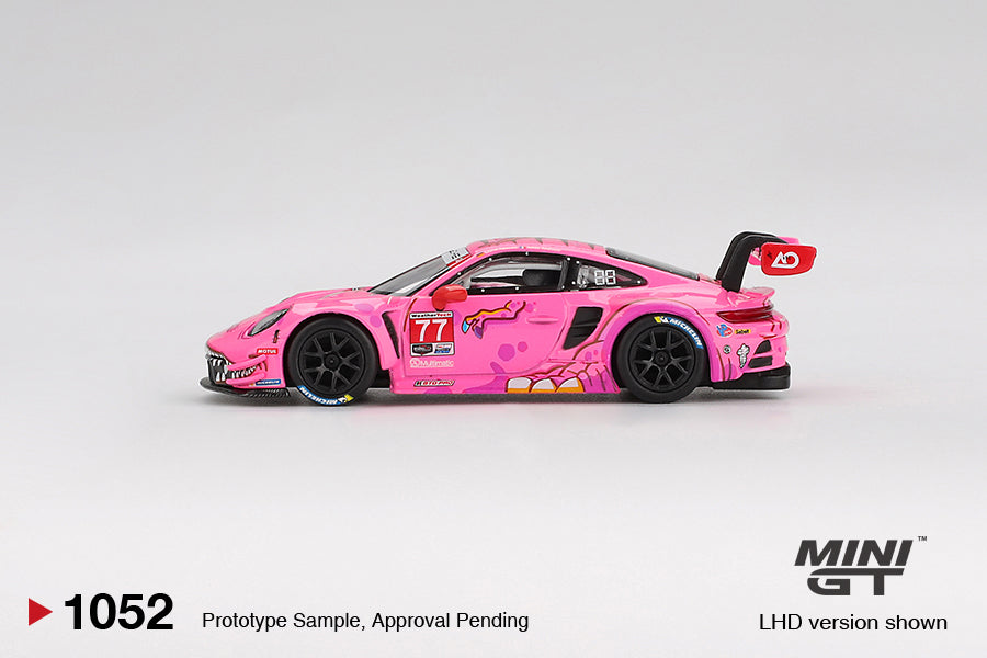 Mini GT Porsche 911 GT3 R #77 AO Racing "Roxy" 2024 IMSA Road America Pink