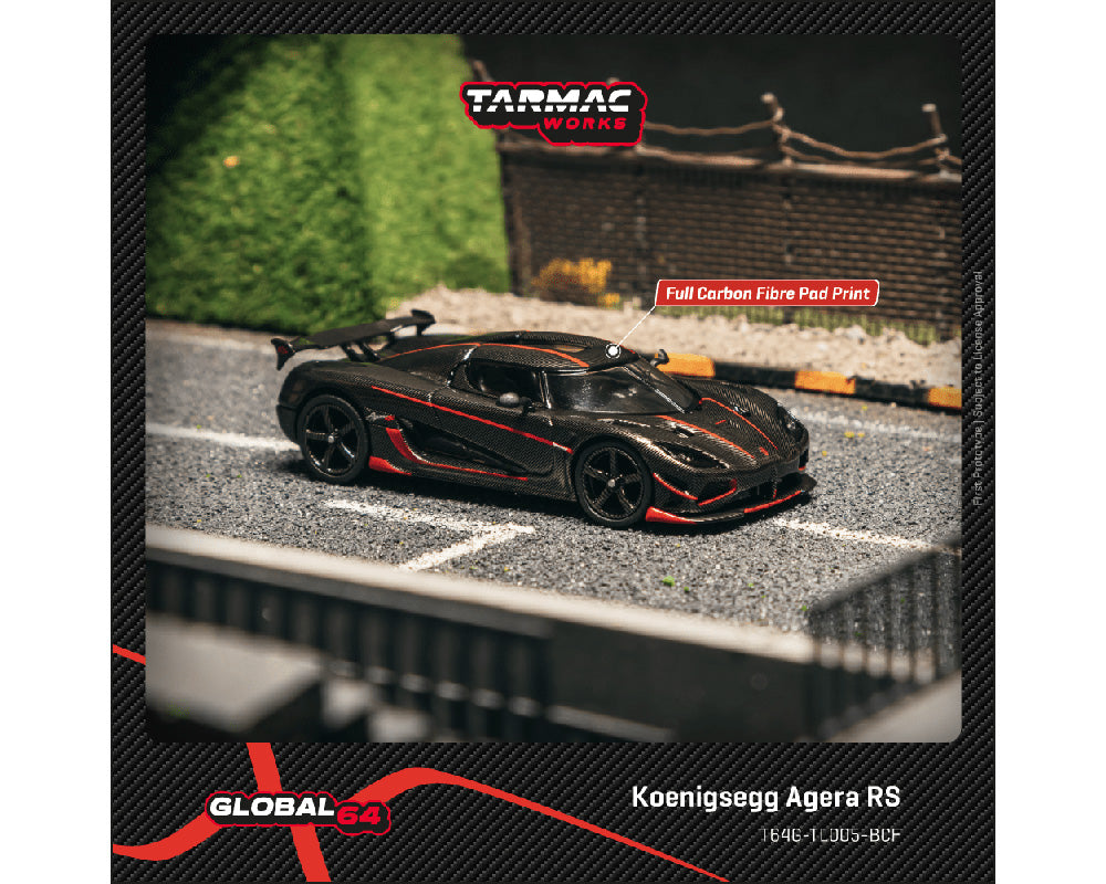 Tarmac Works Global64 1:64 Koenigsegg Agera RS Black Carbon Fiber