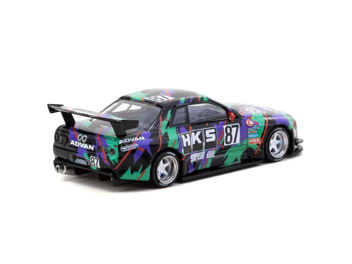 Tarmac Works Global64 1:64 Nissan Skyline (R32) Widebody Jonsibal Designworks & HKS with Card Pack
