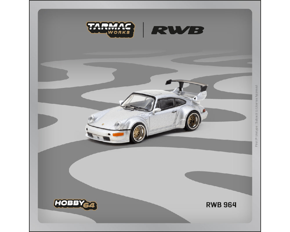 Tarmac Works Hobby64 1:64 Porsche RWB 911 964 Silver