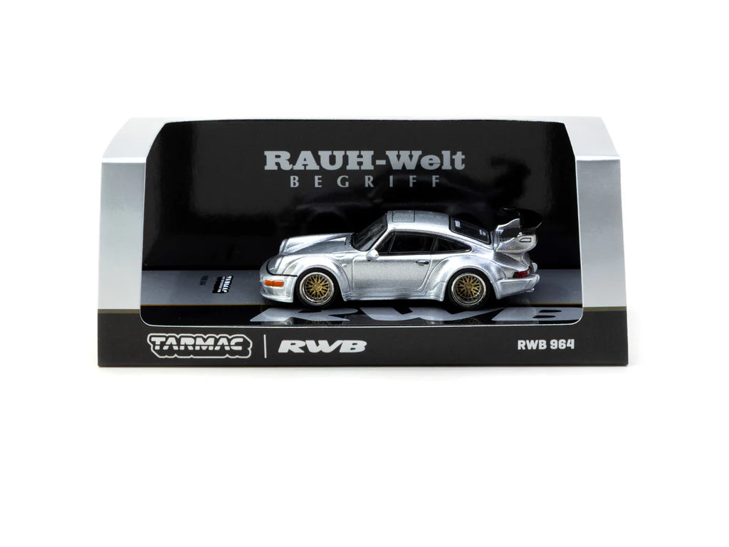 Tarmac Works Hobby64 1:64 Porsche RWB 911 964 Silver