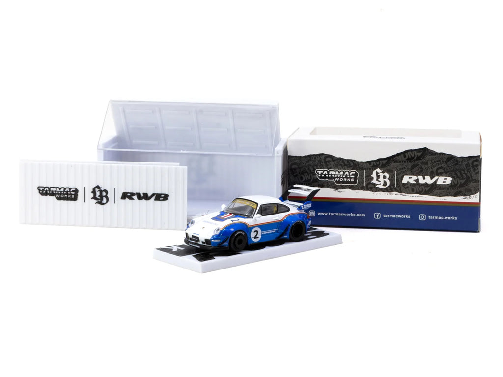 Tarmac Works Hobby64 1:64 RWB 911 993 Liberty Walk with Container
