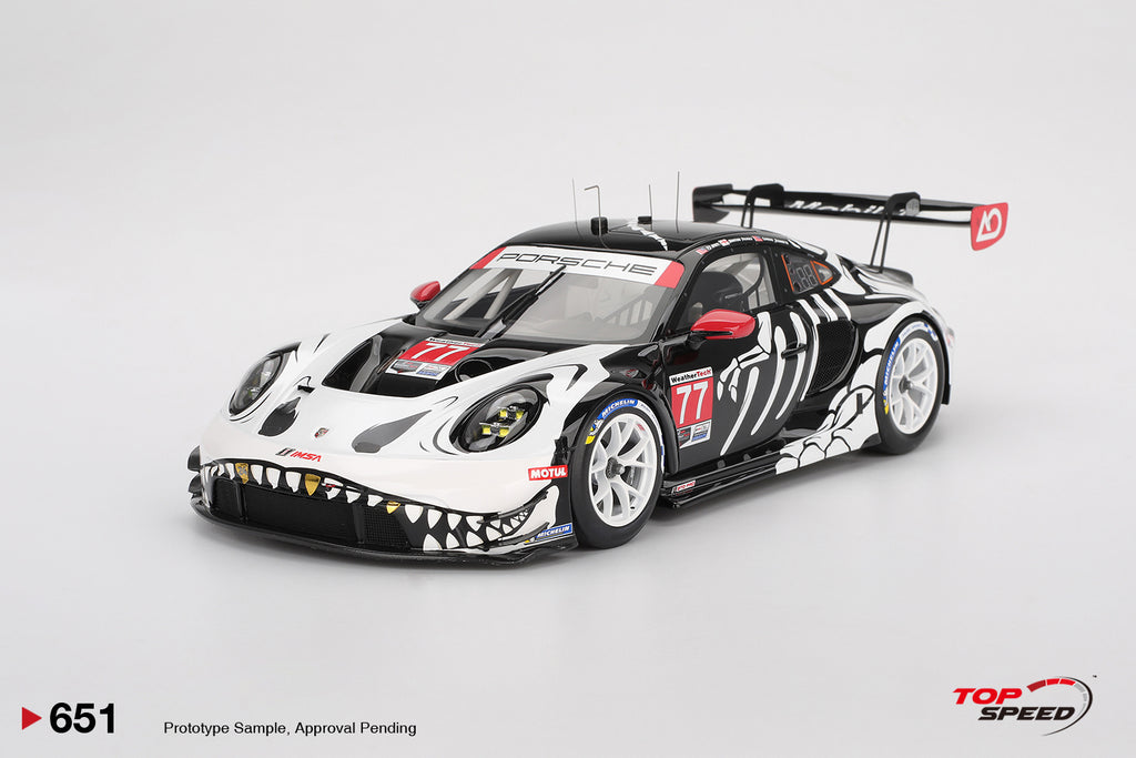 Top Speed 1:18 Resin Model Porsche 911 GT3 R #77 AO Racing 2025 IMSA Petit Le Mans