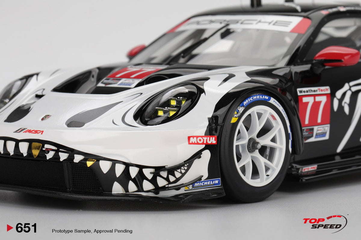 Top Speed 1:18 Resin Model Porsche 911 GT3 R #77 AO Racing 2025 IMSA Petit Le Mans