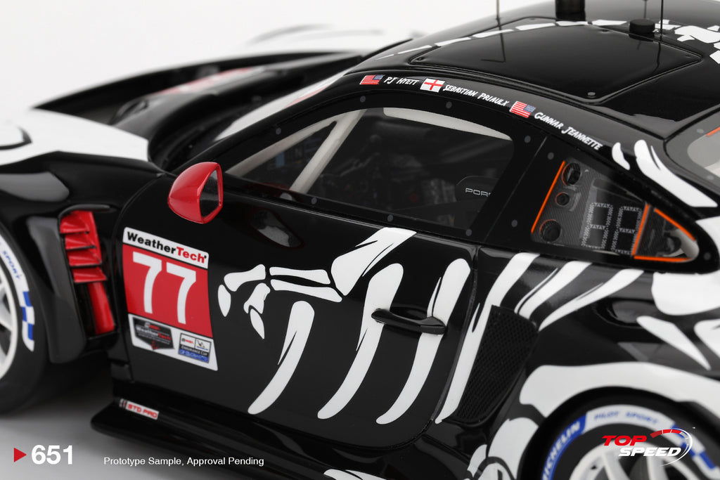 Top Speed 1:18 Resin Model Porsche 911 GT3 R #77 AO Racing 2025 IMSA Petit Le Mans